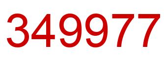 Number 349977 red image