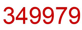 Number 349979 red image