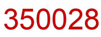 Number 350028 red image