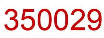 Number 350029 red image