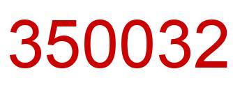 Number 350032 red image