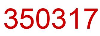 Number 350317 red image