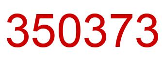 Number 350373 red image