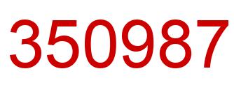 Number 350987 red image