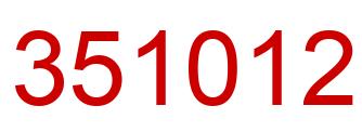 Number 351012 red image
