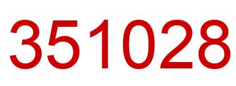 Number 351028 red image