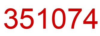 Number 351074 red image