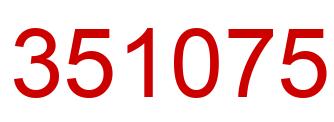 Number 351075 red image