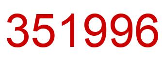 Number 351996 red image