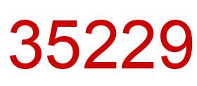 Número 35229 imagen rojo