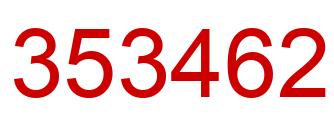 Number 353462 red image