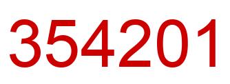 Number 354201 red image