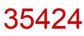 Number 35424 red image
