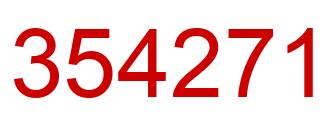 Number 354271 red image