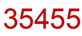 Number 35455 red image