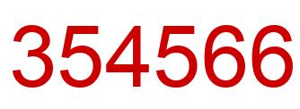 Número 354566 imagen rojo