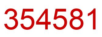 Número 354581 imagen rojo