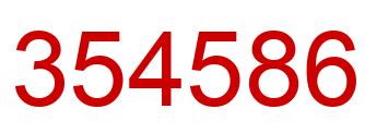 Número 354586 imagen rojo