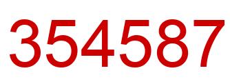 Número 354587 imagen rojo