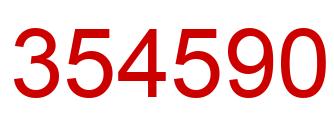 Número 354590 imagen rojo