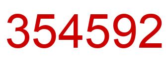 Número 354592 imagen rojo