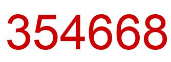 Número 354668 imagen rojo