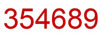 Number 354689 red image