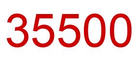 Number 35500 red image