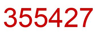 Number 355427 red image