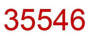 Number 35546 red image
