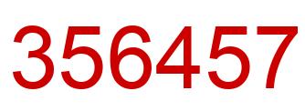 Number 356457 red image