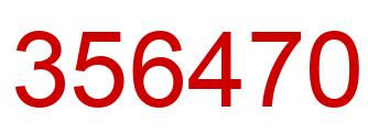 Número 356470 imagen rojo