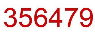 Number 356479 red image