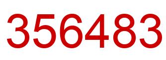 Number 356483 red image