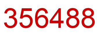 Number 356488 red image