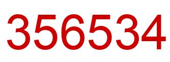 Number 356534 red image