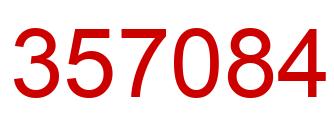 Number 357084 red image