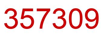 Number 357309 red image