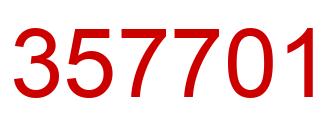 Number 357701 red image