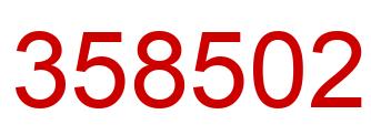 Number 358502 red image