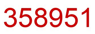 Number 358951 red image