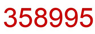 Number 358995 red image