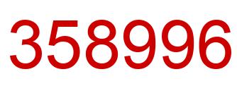 Number 358996 red image