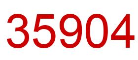 Number 35904 red image