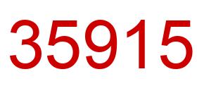Number 35915 red image