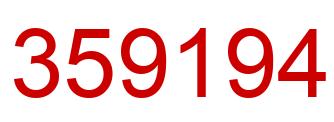 Number 359194 red image