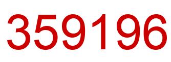Number 359196 red image