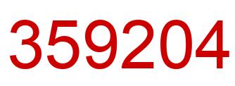 Número 359204 imagen rojo