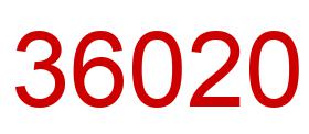 Number 36020 red image