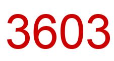Number 3603 red image